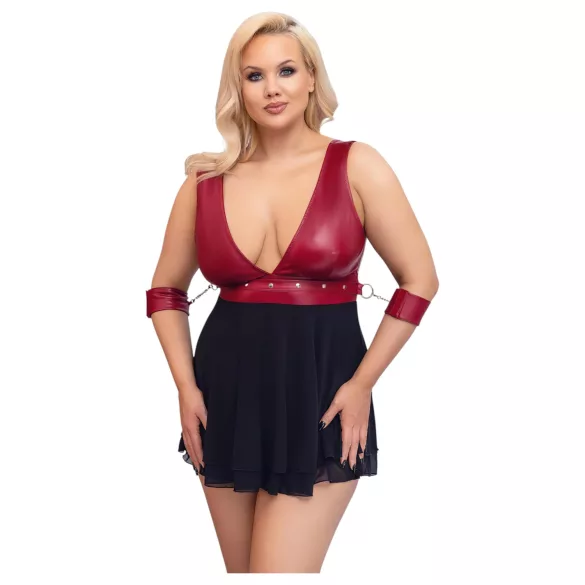 Cottelli Bondage Plus Size - babydoll (rød)