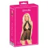 Kissable - babydoll med halsbånd - blonder - sort - L/XL