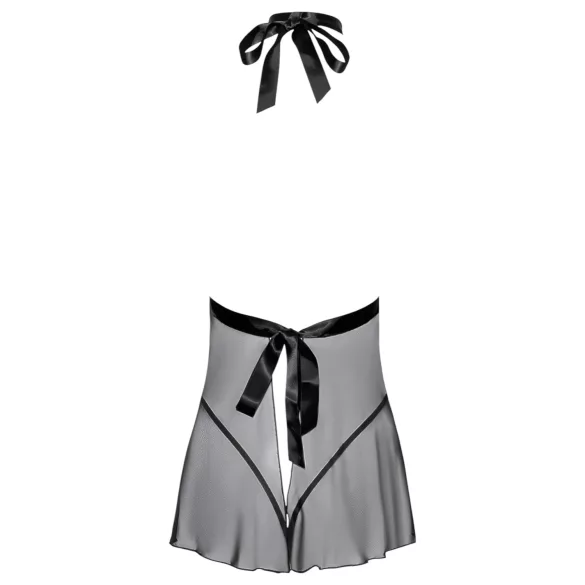 Kissable - babydoll med halsbånd - blonder - sort - L/XL