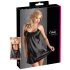 Cottelli - Satin natkjole (sort) - XL