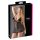 Cottelli Plus Size - Sort gennemsigtig natkjole med blonder - 2XL