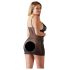 Cottelli Plus Size - Sort gennemsigtig natkjole med blonder - 2XL