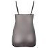 Cottelli Plus Size - Sort gennemsigtig natkjole med blonder - 2XL