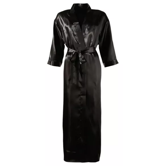Cottelli - satin morgenkåbe - sort