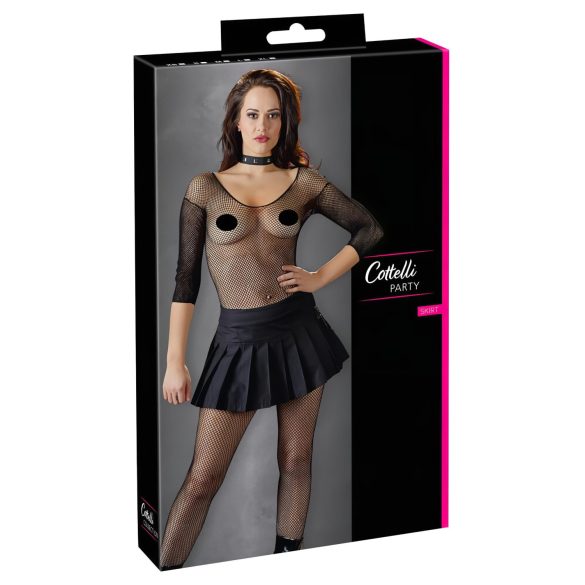Cottelli - Plisseret mininederdel (sort) - XL