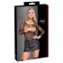 Cottelli - lynlås miniskirt i kunstlæder (sort)