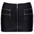 Cottelli - lynlås miniskirt i kunstlæder (sort)