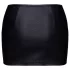 Cottelli - lynlås miniskirt i kunstlæder (sort)