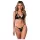 Obsessive Keira Lise - bh sæt - skinnende - sort - L/XL