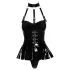 Black Level - wetlook body - justerbar halsbånd - sort - M