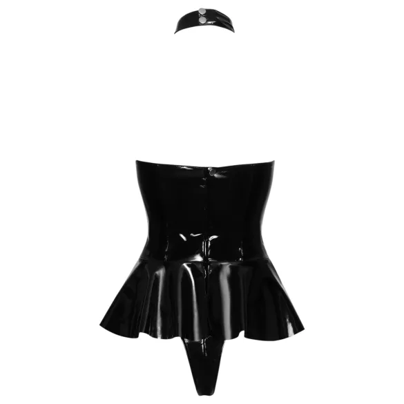 Black Level - wetlook body - justerbar halsbånd - sort - M