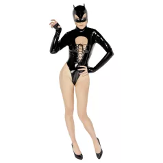 Black Velvets - bodystocking med lange ærmer - sort