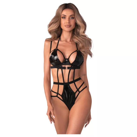 Obsessive Keira - body med stropper - sort - L/XL