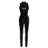 Black Level - catsuit med lynlås - blank vinyl - sort - S
