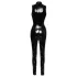 Black Level - catsuit med lynlås - blank vinyl - sort - L