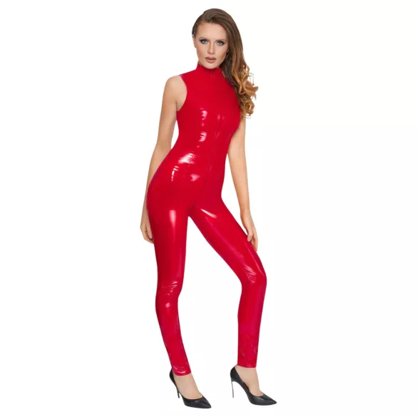 Black Level - catsuit med lynlås uden ærmer - rød - M