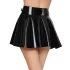Black Level - laknederdel - plisseret - sort