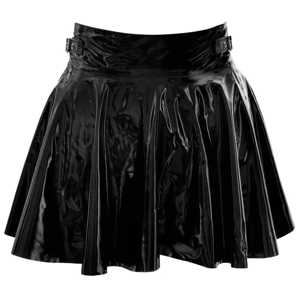 Black Level - laknederdel - plisseret - sort