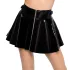 Black Level - laknederdel - plisseret - sort - L