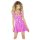 Black Level - skinnende lynlås minikjole (pink) - XXL