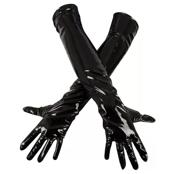Black Level - lakk handsker - sort - blank - L
