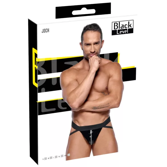 Black Level - jockstrap med lynlås (sort) - XL