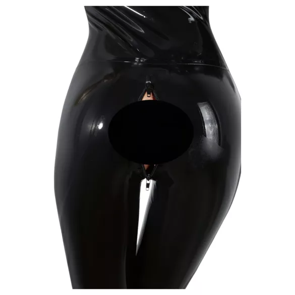 Late X - latex catsuit - kattekvindedragt (sort) - S