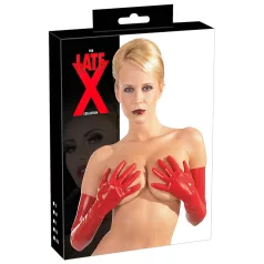 LATEX - lange unisex handsker - rød - M