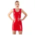 LATEX - minikjole uden ærmer - latex - rød - XL