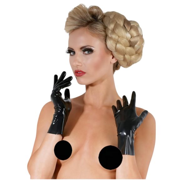 LATEX - kort, unisex handske (sort) - M