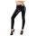 Latex - lynlås-leggings (sort) - M