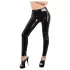 LATEX - leggings med lynlås - sort latex - M