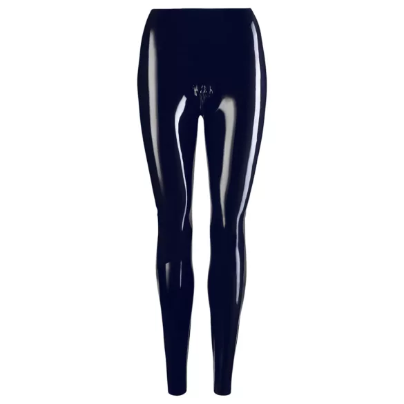 LATEX - leggings med lynlås - sort latex - M