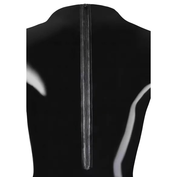 LATEX - bodysuit til kvinder - langærmet - sort latex - 2XL