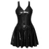 LATEX - minikjole med flæseskørt (sort) - XL