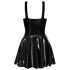 LATEX - minikjole med flæsekant (sort) - XL