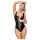 LATEX - gennemgående lynlås bodysuit i sort latex