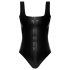 LATEX - gennemgående lynlås bodysuit i sort latex