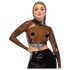 LATEX - gennemsigtig latex top (gennemsigtig-sort)