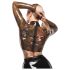 LATEX - gennemsigtig latex top (gennemsigtig-sort)