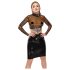 LATEX - gennemsigtig latex top (gennemsigtig-sort)