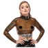 LATEX - gennemsigtig latex top (gennemsigtig-sort)