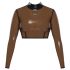 LATEX - gennemsigtig latex top (gennemsigtig-sort)