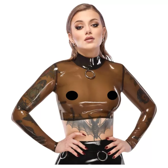 LATEX - latex top - gennemsigtig - sort - M
