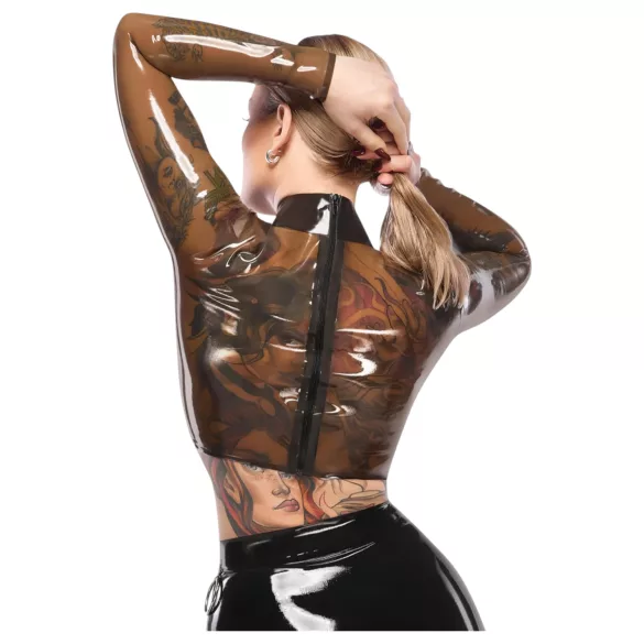 LATEX - latex top - gennemsigtig - sort - L