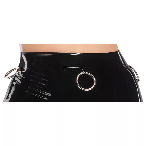 LATEX - latex midinederdel (sort) - 2XL