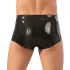 LATEX - boxer med penishylster - sort latex - L/XL