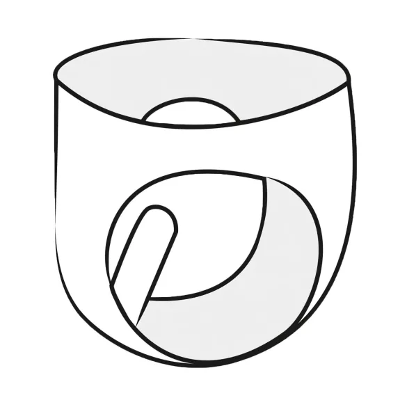 LATEX - dame trusse med kondom - sort - M