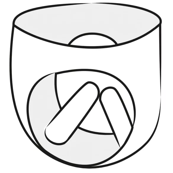 LATEX - kvindetrusse med 2 oppustelige indvendige dildoer - sort