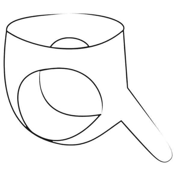 LATEX - underdel med realistisk dildo (rød)